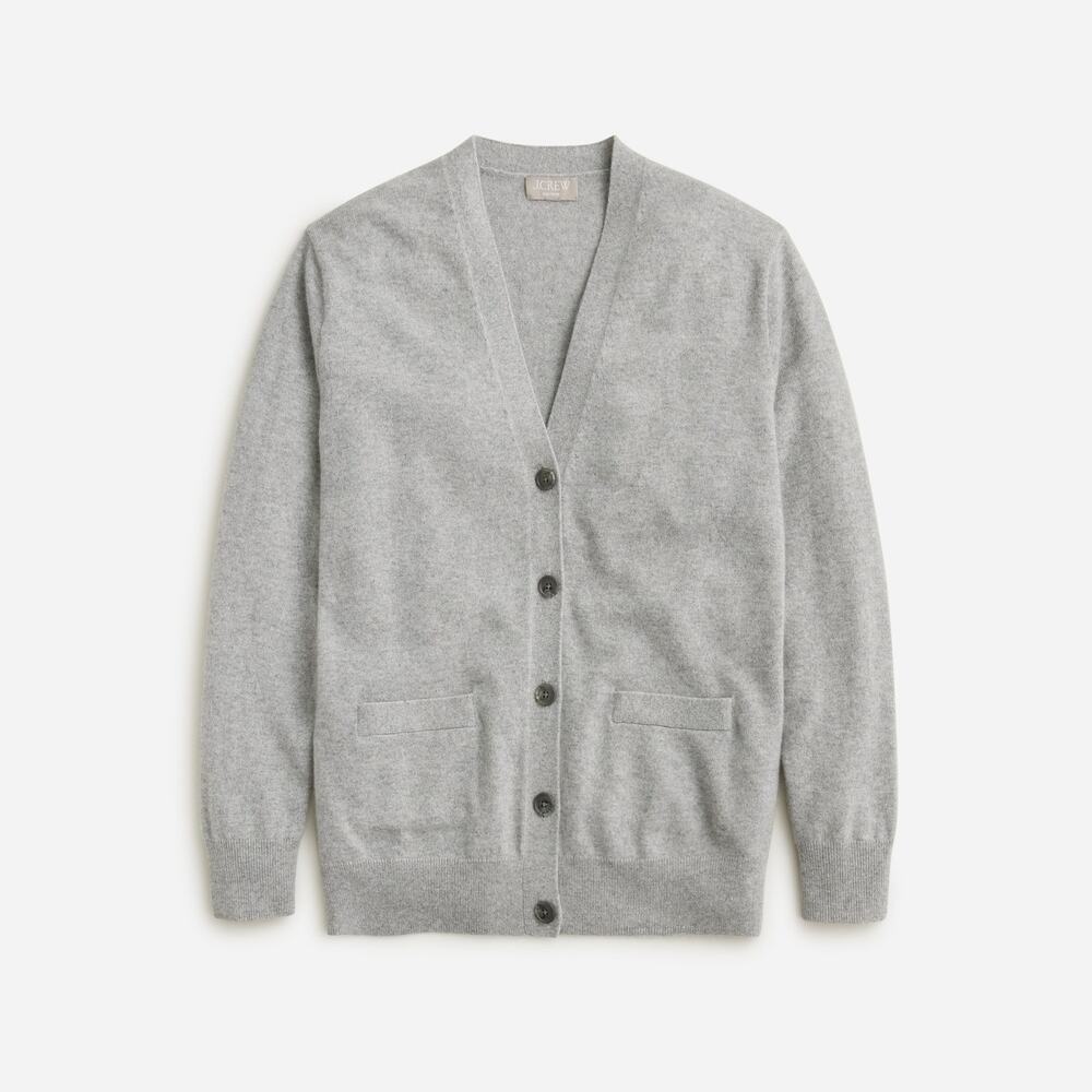 J.Crew Grey Cashmere Relaxed Cardigan Sweater Size S